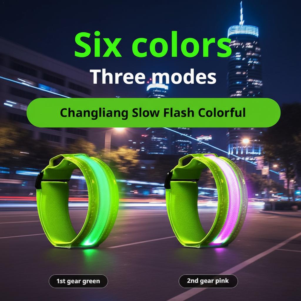 Cycling Visibility Gear - LED 反射アームバンド安全ストラップ高視認性ライトアップバンドギアランニングサイクリングハイキングアウトドアスポーツドロップシッピング
