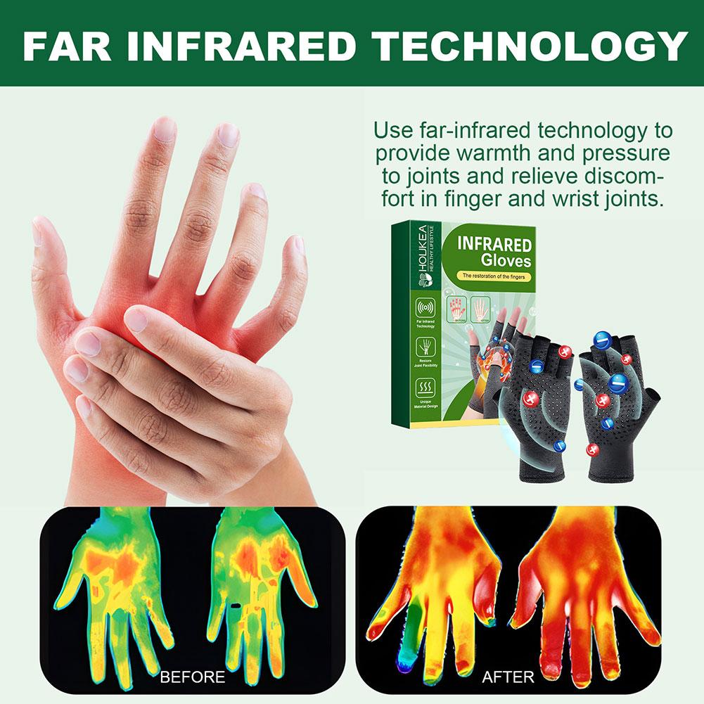 Cycling Gloves - 圧縮関節炎手袋手首サポート療法関節リストバンド手袋圧縮リリーフサイクリング痛み指手袋 Hal X2J0