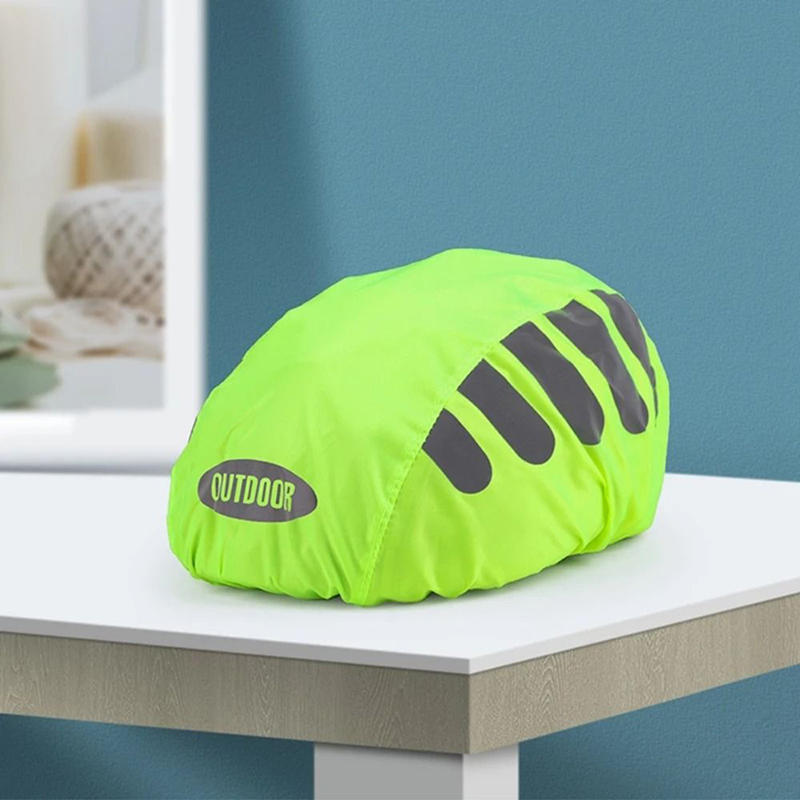 Cycling Visibility Gear - 自転車ヘルメットレインカバー 反射ストリップ付き 防水防風自転車ヘルメットカバー 高視認性サイクリングライドギア