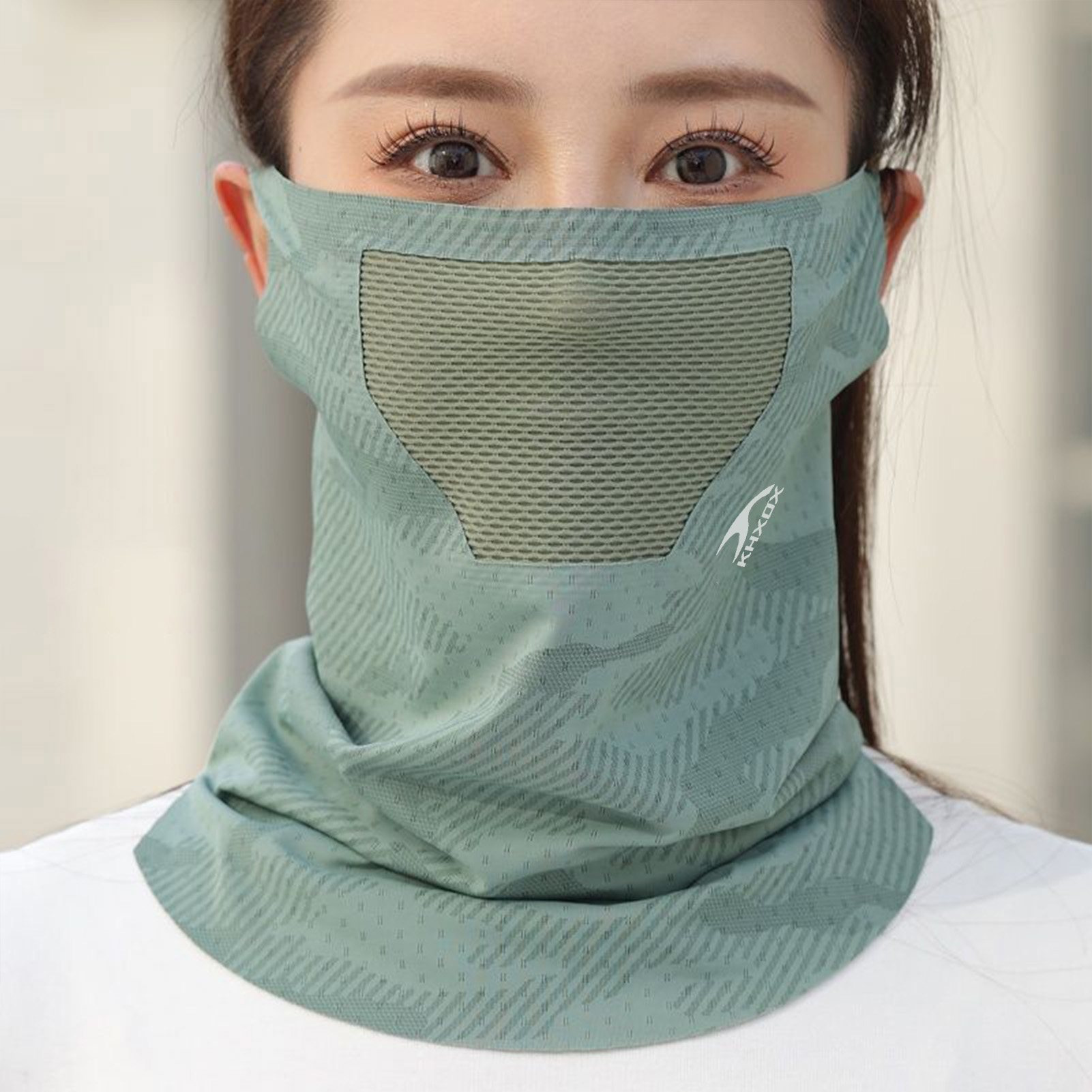 Cycling Gear Women - 通気性のあるアウトドアサイクリングフェイスマスク日焼け止めネックカバー軽量ライディングスポーツギア女性用