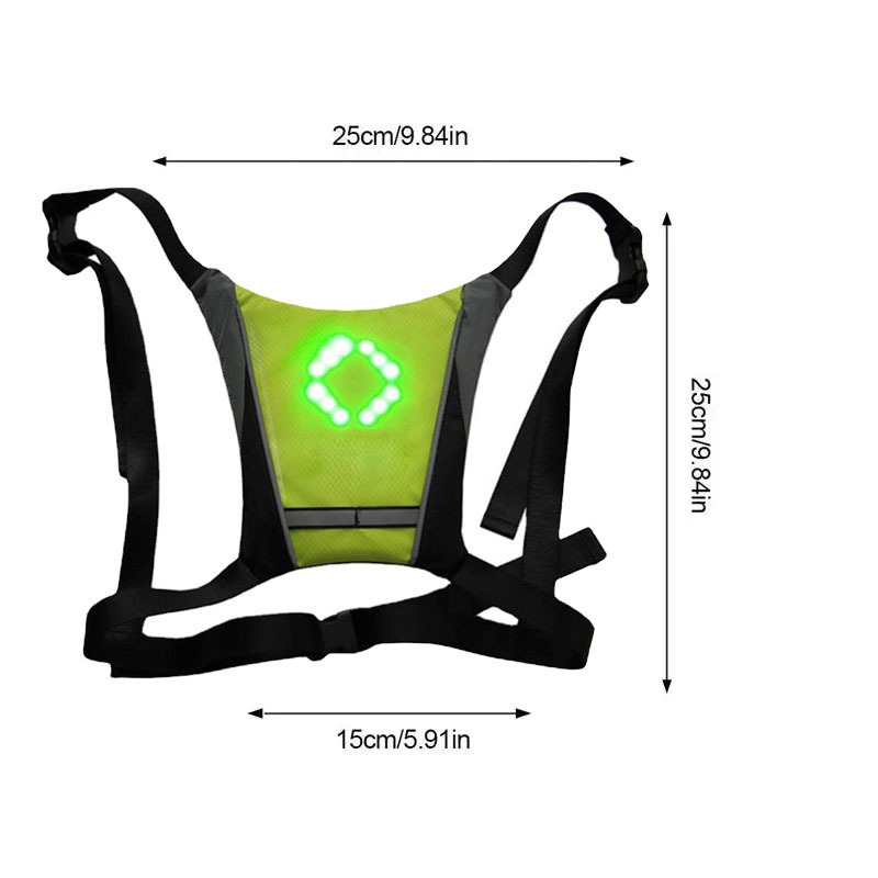 LEDリモコン式安全ベスト、ターンシグナルライト、高視認性警 - Cycling Visibility Gear のレビューと価格