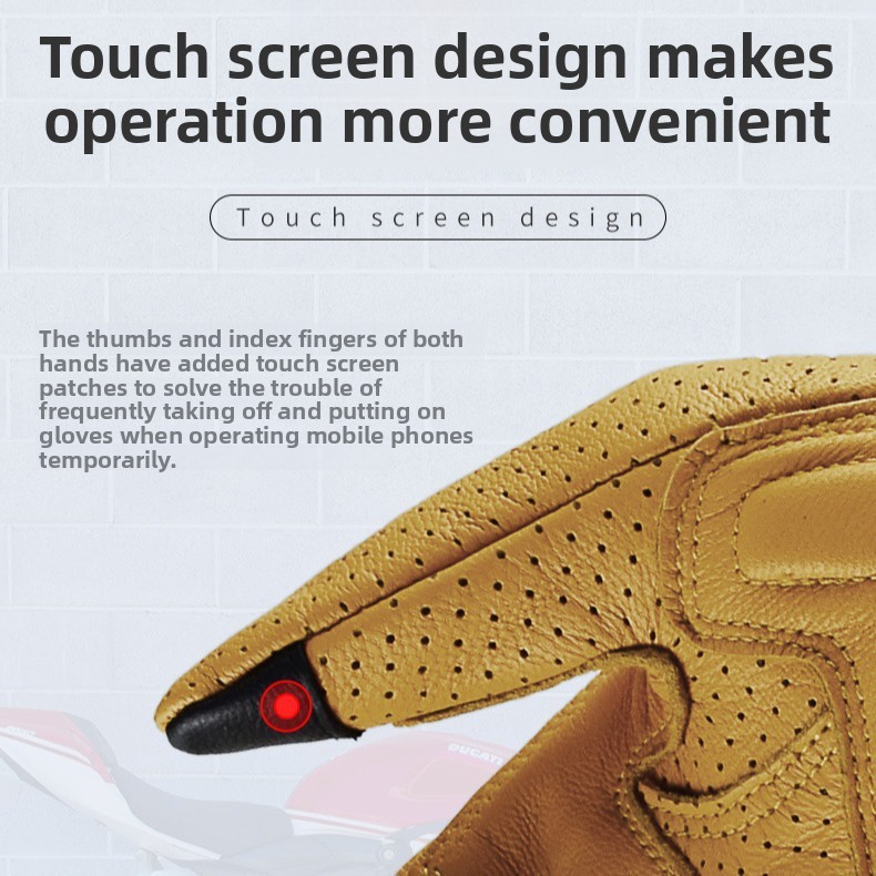 ヴィンテージオートバイレザーグローブ イエロー フルフィンガ - Yellow Cycling Gear のレビューと価格
