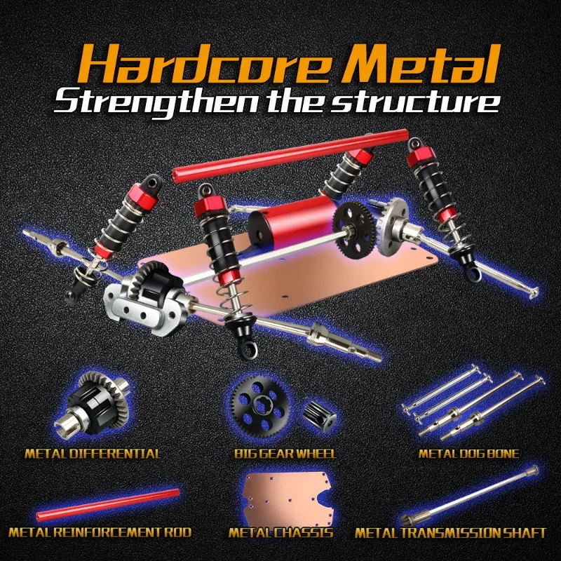 100km/h高速4WD RCカー、1:14ブラシレスモータ - Cycling Gear Box のレビューと価格