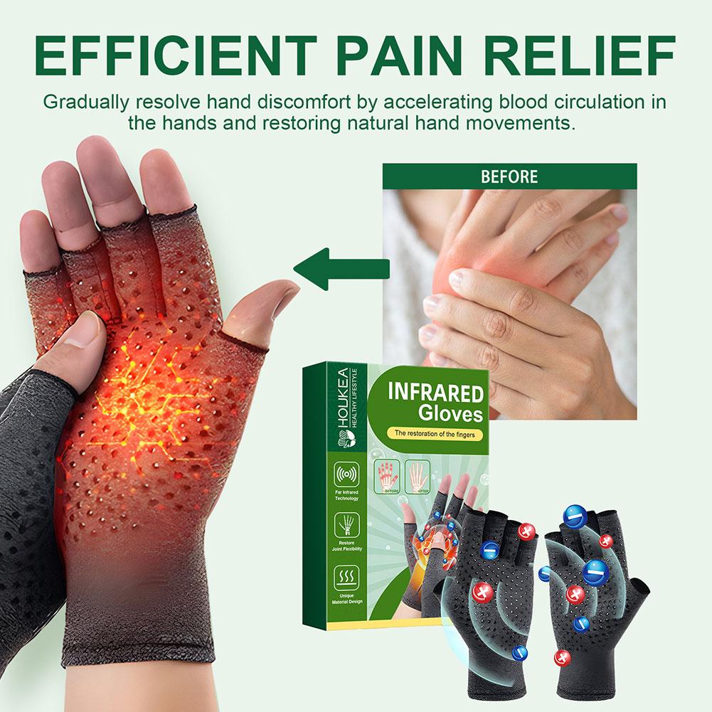 圧縮関節炎手袋手首サポート療法関節リストバンド手袋圧縮リリー - Cycling Gloves のレビューと価格