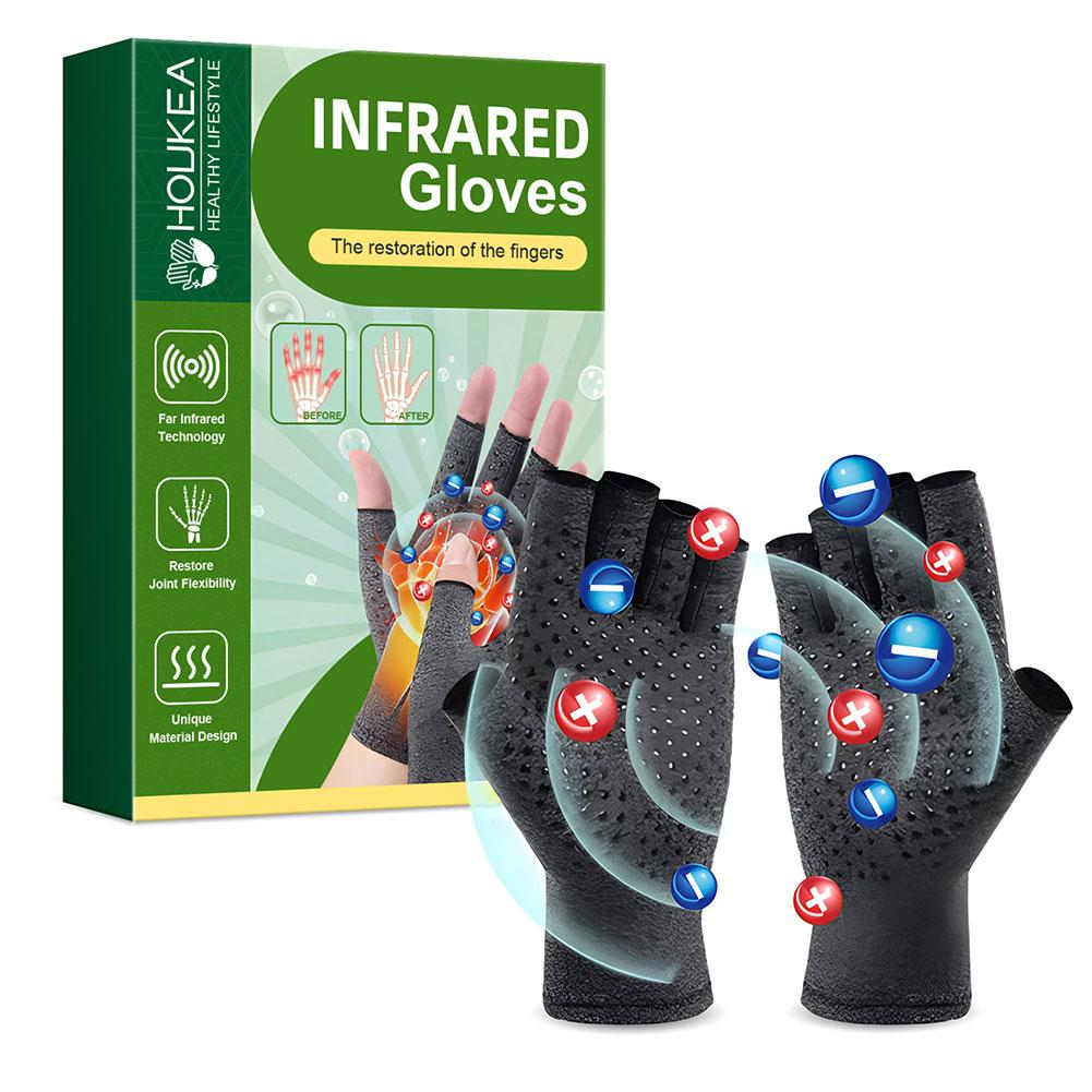 圧縮関節炎手袋手首サポート療法関節リストバンド手袋圧縮リリー - Cycling Gloves のレビューと価格