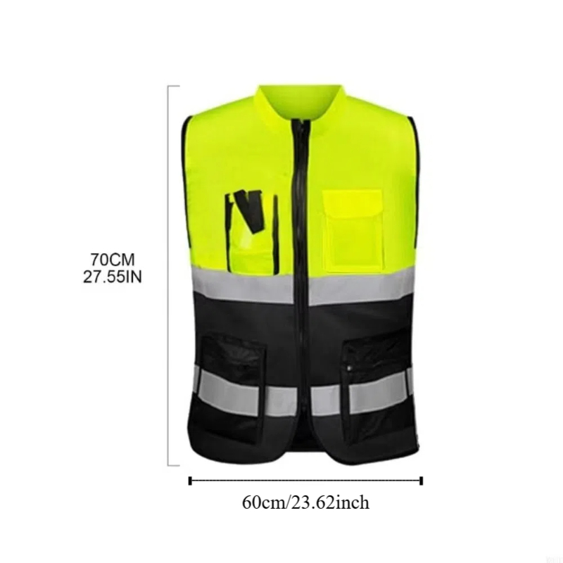 高視認性反射ベスト ポケット付き フリーサイズ 屋外安全服  - Cycling Visibility Gear のレビューと価格