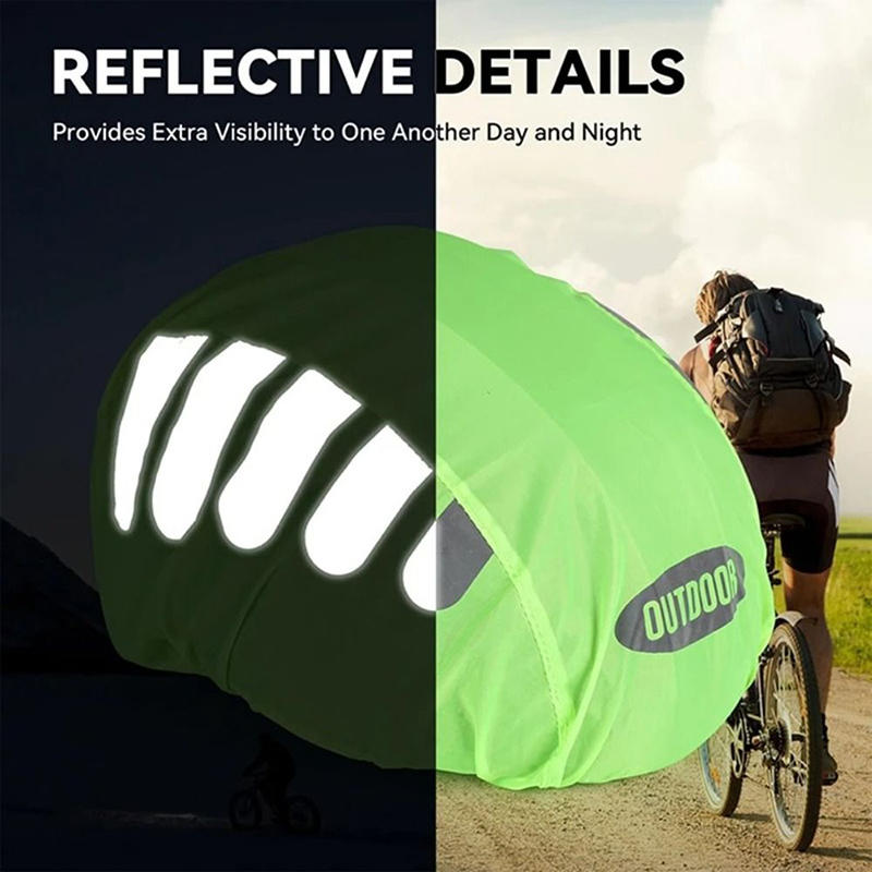 自転車ヘルメットレインカバー 反射ストリップ付き 防水防風自 - Cycling Visibility Gear のレビューと価格