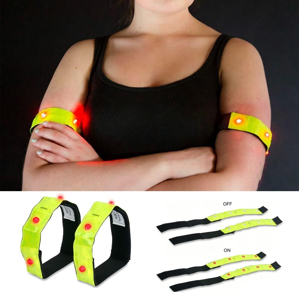 LED 反射アームバンド フラッシュステディライトモード付き - Cycling Visibility Gear のレビューと価格
