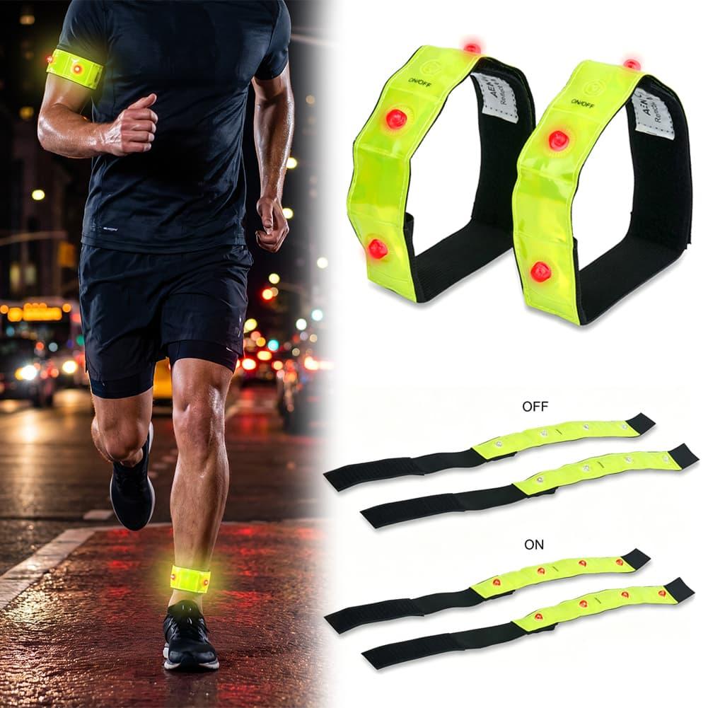 LED 反射アームバンド フラッシュステディライトモード付き - Cycling Visibility Gear のレビューと価格