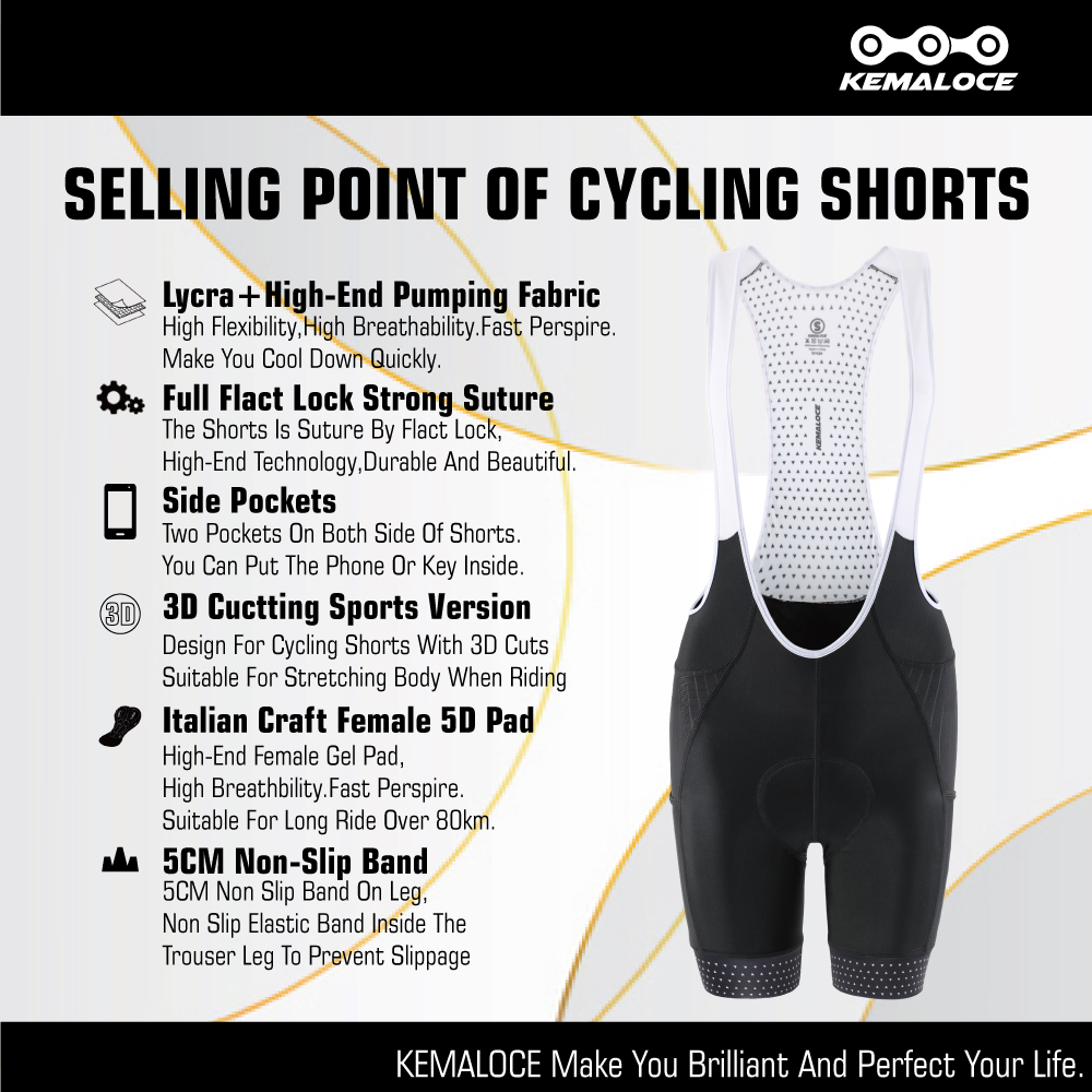 Kemaloce-女性用サイクリングショーツ,通気性のあるサ - Cycling Gear Women のレビューと価格