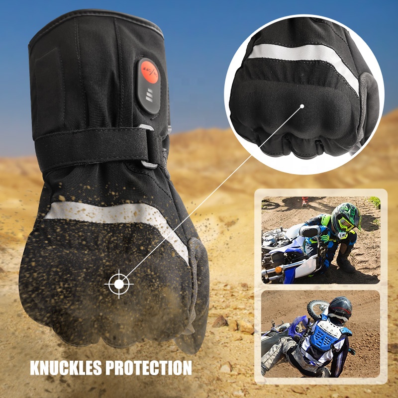 調整可能な防風レザー素材のアウトドアスポーツ用冬用サイクリン - Cycling Gloves のレビューと価格